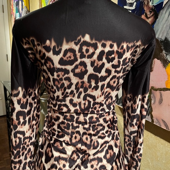 Leopard long sleeve midi dress - Picture 5 of 8